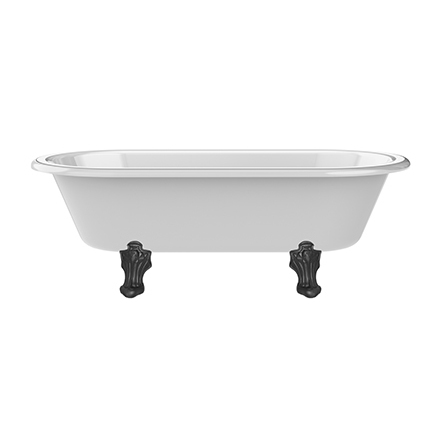 Ashcombe 1937x 927mm Double Ended Bath with Overflow - Gloss White
