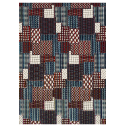 Mulberry textil - Bohemian Patchwork, Pewter/Teal/Plum