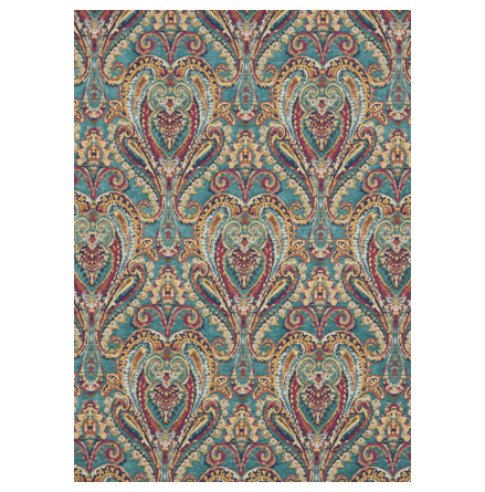 Mulberry textil - Bohemian Paisley, Teal