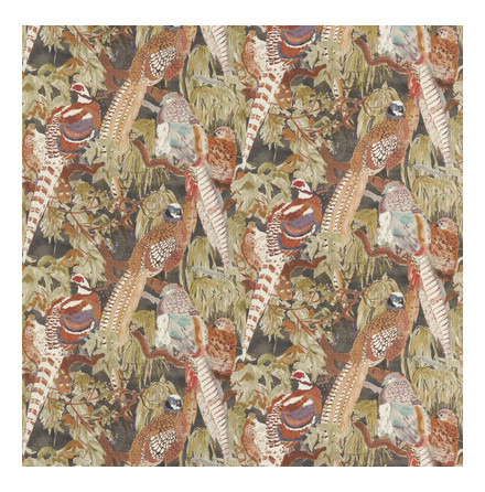 Mulberry textil - Game Birds Linen, Stone/Multi