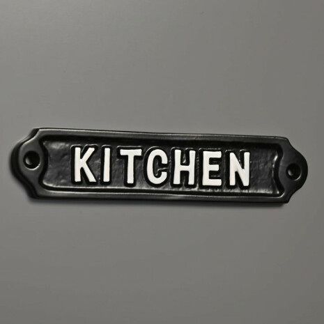 Skylt "Kitchen" - Svart