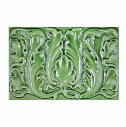Floral Panel 9x6&quot; - Victorian Green (Fel kulr p bild)