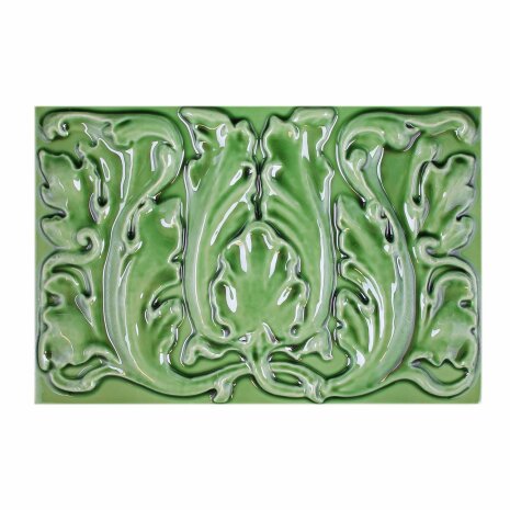 Floral Panel 9x6" - Victorian Green (Fel kulr p bild)