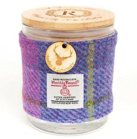 Doftljus Harris Tweed - Amber &amp; Lavender