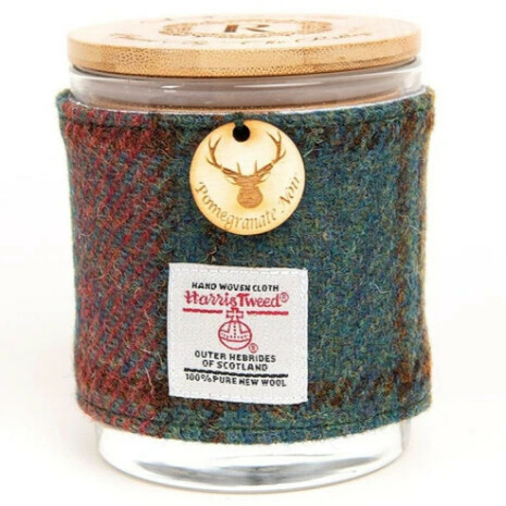 Doftljus Harris Tweed - Pomegranate Noir