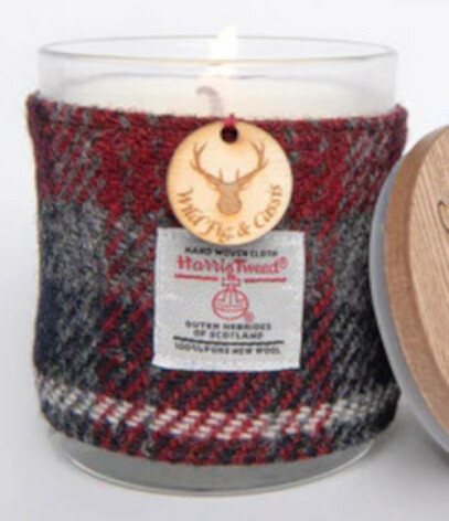 Doftljus Harris Tweed - Wild Fig & Cassis