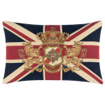 Kudde Union Jack Lion Crest, 32 x 46 cm