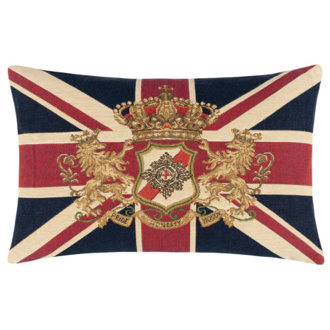 Kudde Union Jack Lion Crest, 32 x 46 cm