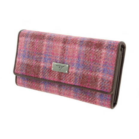 Plnbok "Tiree" i Harris Tweed - Pink Check