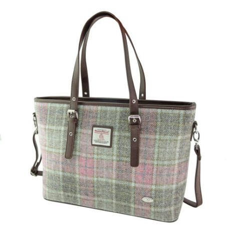 Tote Bag "Spey" i Harris Tweed - Soft Pink Buchanan