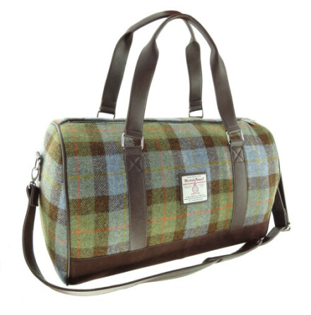 Weekend Bag &quot;Clyde&quot; i Harris Tweed - MacLeod Tartan