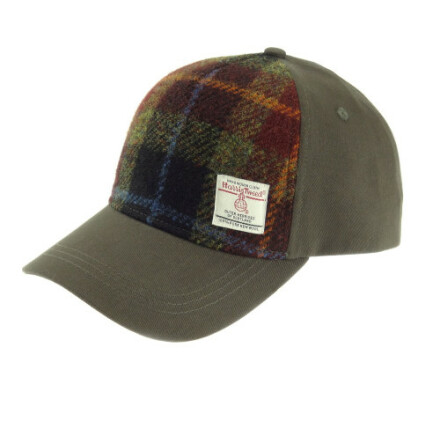 Baseball kepcaps i Harris Tweed - Rust Check