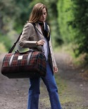 Weekend Bag "Clyde" i Harris Tweed - Rust Check