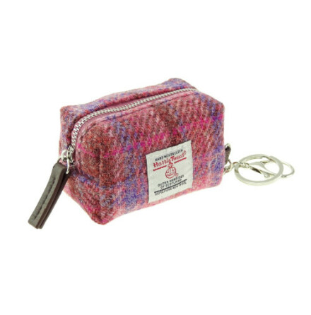 Micro Bag &quot;Fara&quot; i Harris Tweed - Pink Check