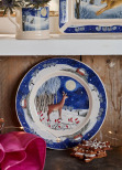 Emma Bridgewater tallrik - Midnight Deer 22 cm