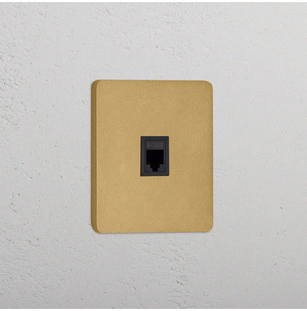 Datauttag Singel Antique Brass/Svart