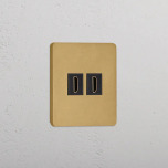 HDMI uttag Dubbelt Antique Brass/Svart