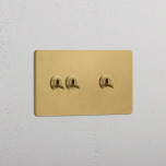 2+1 Vippstr�mbrytare Antique Brass