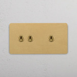 2+1 Vippstr�mbrytare Antique Brass