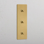 Trippel Vertikal Vippstr�mbrytare Antique Brass