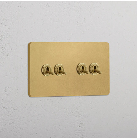 2+2 Vippstr�mbrytare Antique Brass