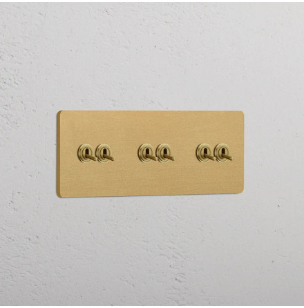 2+2+2 Vippstr�mbrytare Antique Brass