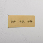 2+2+2 Vippstr�mbrytare Antique Brass