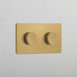 Dubbel Dimmer Antique Brass