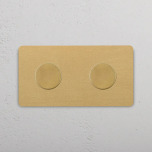 Dubbel Dimmer Antique Brass