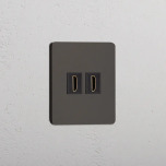 HDMI uttag dubbelt Bronze