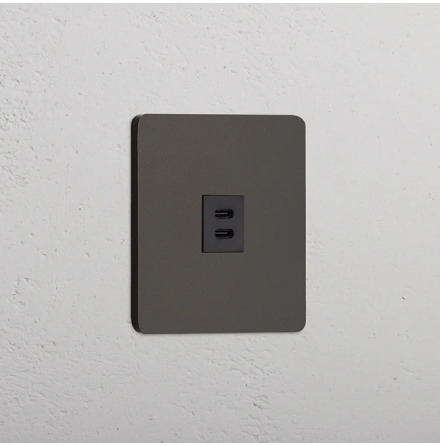 Dubbelt USB-C uttag Bronze