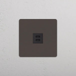 Dubbelt USB-C uttag Bronze