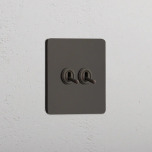 Dubbel Vippstr�mbrytare Bronze