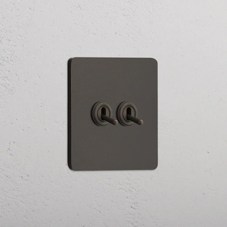 Dubbel Vippstr�mbrytare Bronze