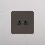 Dubbel Vippstr�mbrytare Bronze