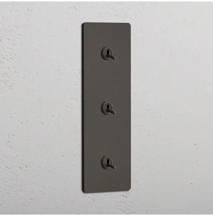 Trippel Vertikal Vippstr�mbrytare Bronze