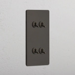 2+2 Vertikal Vippstr�mbrytare Bronze