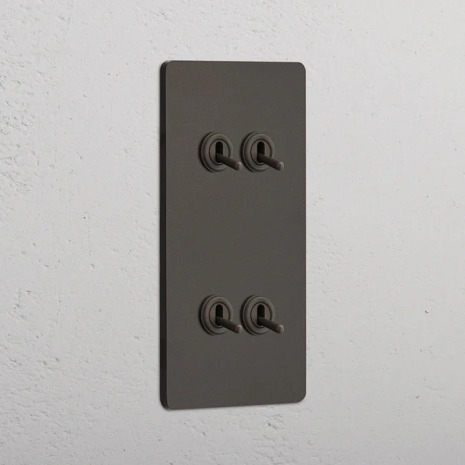 2+2 Vertikal Vippstr�mbrytare Bronze