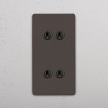 2+2 Vertikal Vippstr�mbrytare Bronze