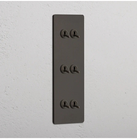 2+2+2 Vertikal Vippstr�mbrytare Bronze