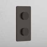 Dubbel Dimmer Vertikal Bronze