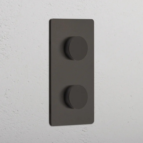 Dubbel Dimmer Vertikal Bronze