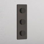 Trippel Dimmer Vertikal Bronze